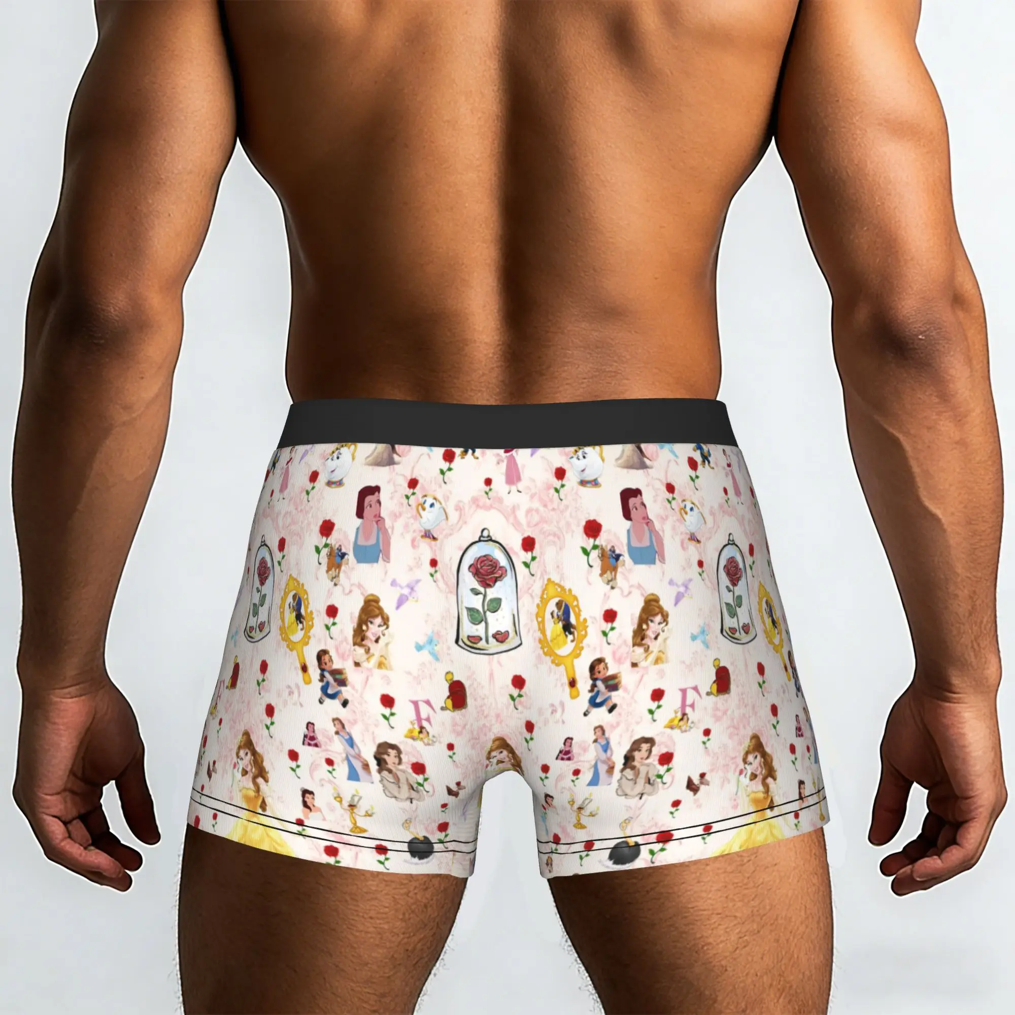 Custom Cool Beauty Anime And The Beast Boxers Shorts Panties Men's Underpants Comfortable  Briefs Underwear