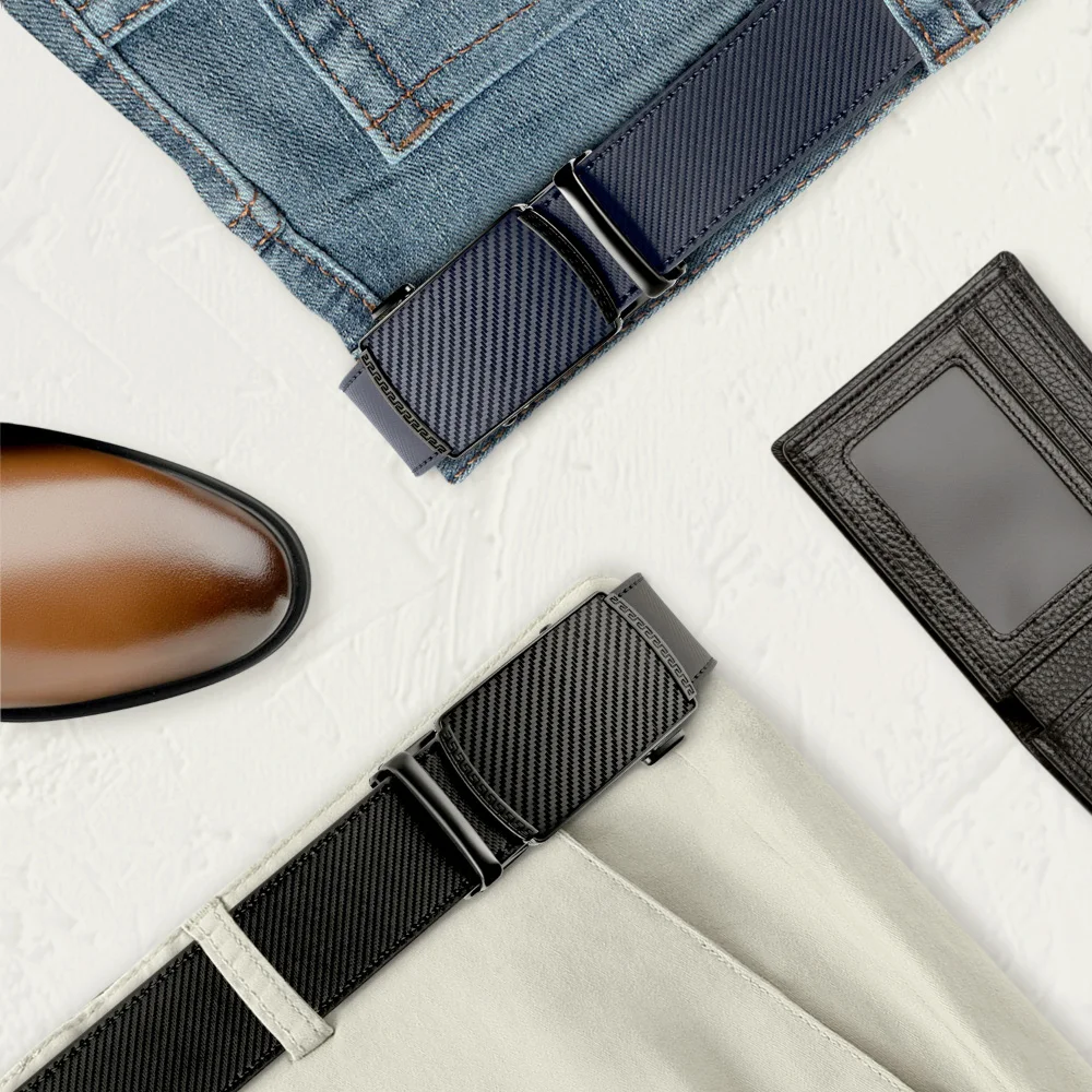 125 cm Männer Gürtel Leder Hüftgurt Männlichen Automatische Schnalle Bund Herren Hohe Qualität Gürtel Gürtel für Frauen Männer Geschenke – Detail 6
