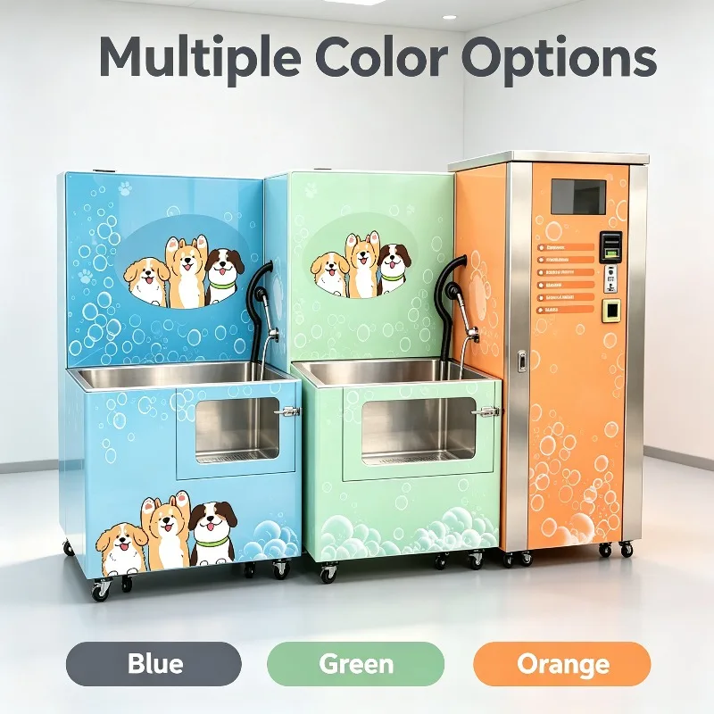 Unattended Multi‑Purpose Pet Bath Booth Sterilization Disinfection System Built‑In Shower Shampoo Dispenser
