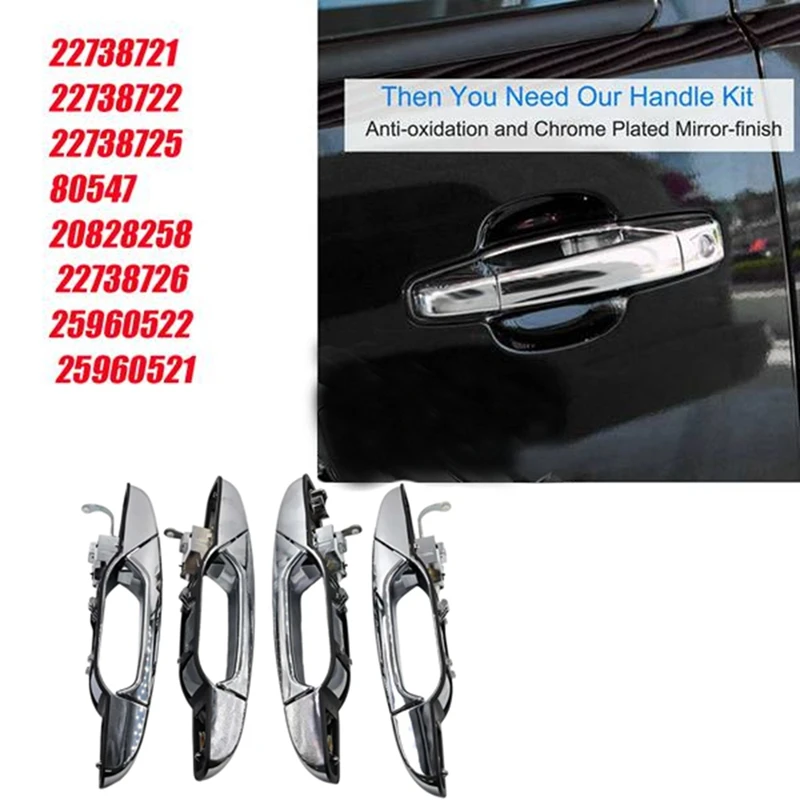 

1Set Front Rear Left Right Exterior Door Handle For Chevrolet GMC Cadillac 2007-2013 15915619 15915148 15915620 15915147