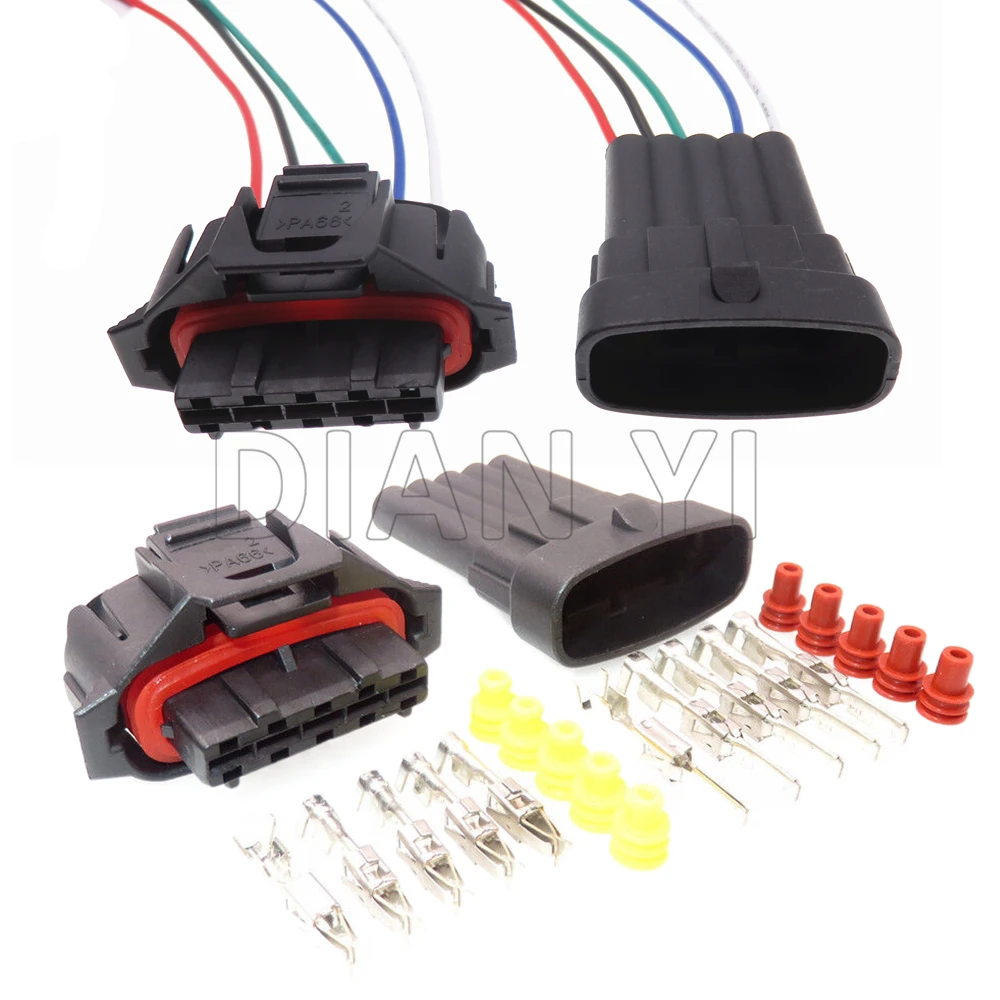 

1 Set 5 Way Starter Car Plastic Housing Connectors Auto Crankshaft Position Sensor Waterproof Wire Socket 1928405136 1928403738