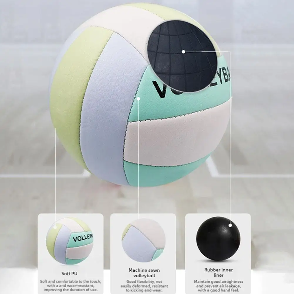 Official Size 5 Volleyball - Waterproof PVC Material, Indoor & Outdoor Use, Perfect for Beginners, Professionals Beach Volleybal