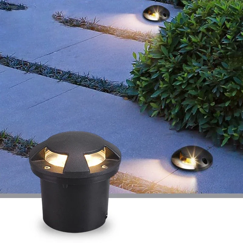 Outdoor IP67waterproof embedded side emitting buried lamp stainless steel turtle back lamp courtyard lamp platform step walkway