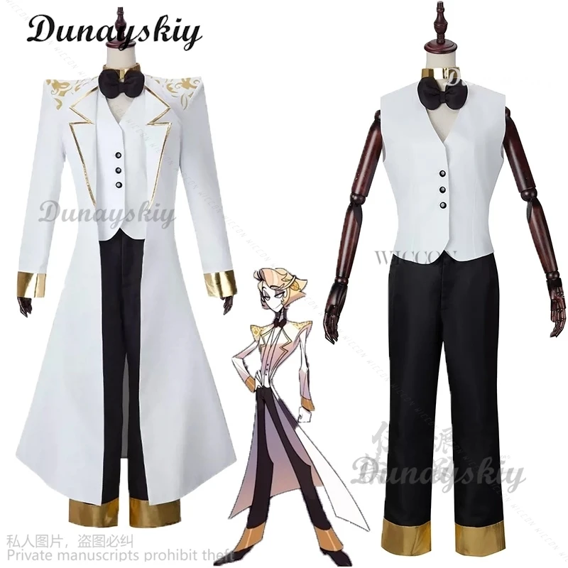 

Michael Cosplay Hotel Helluva Cosplay Boss Costume Party Uniform Suit Top Pants Halloween Outfit For Men Women Custom Set Hazbin