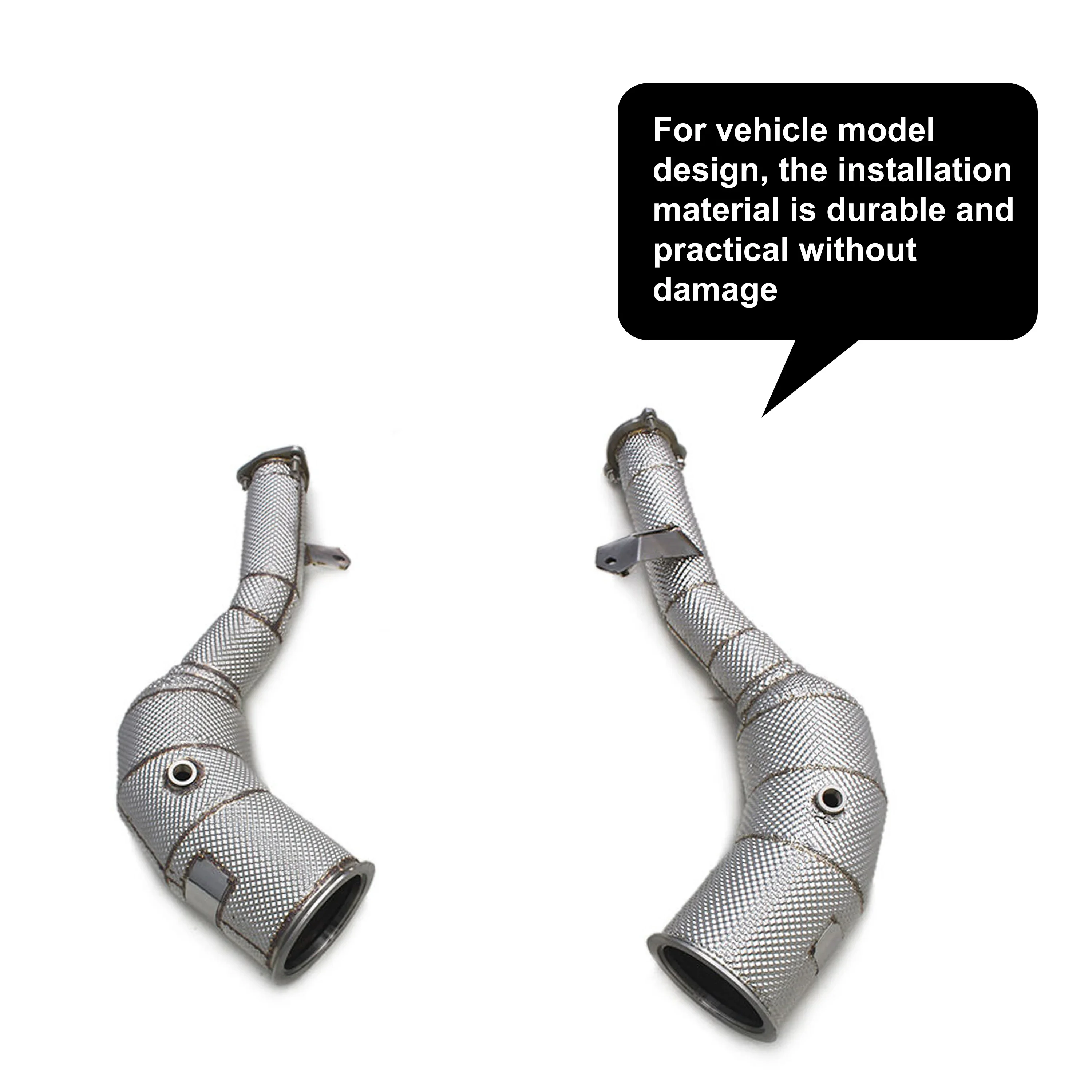 ACE Hochempfehlbares Free-Flow-Downpipe für Audi S6 S7 C8 2.9T Edelstahl-Auspuffrohr mit Katalysator Tuning Auto-Zubehör – Detail 7