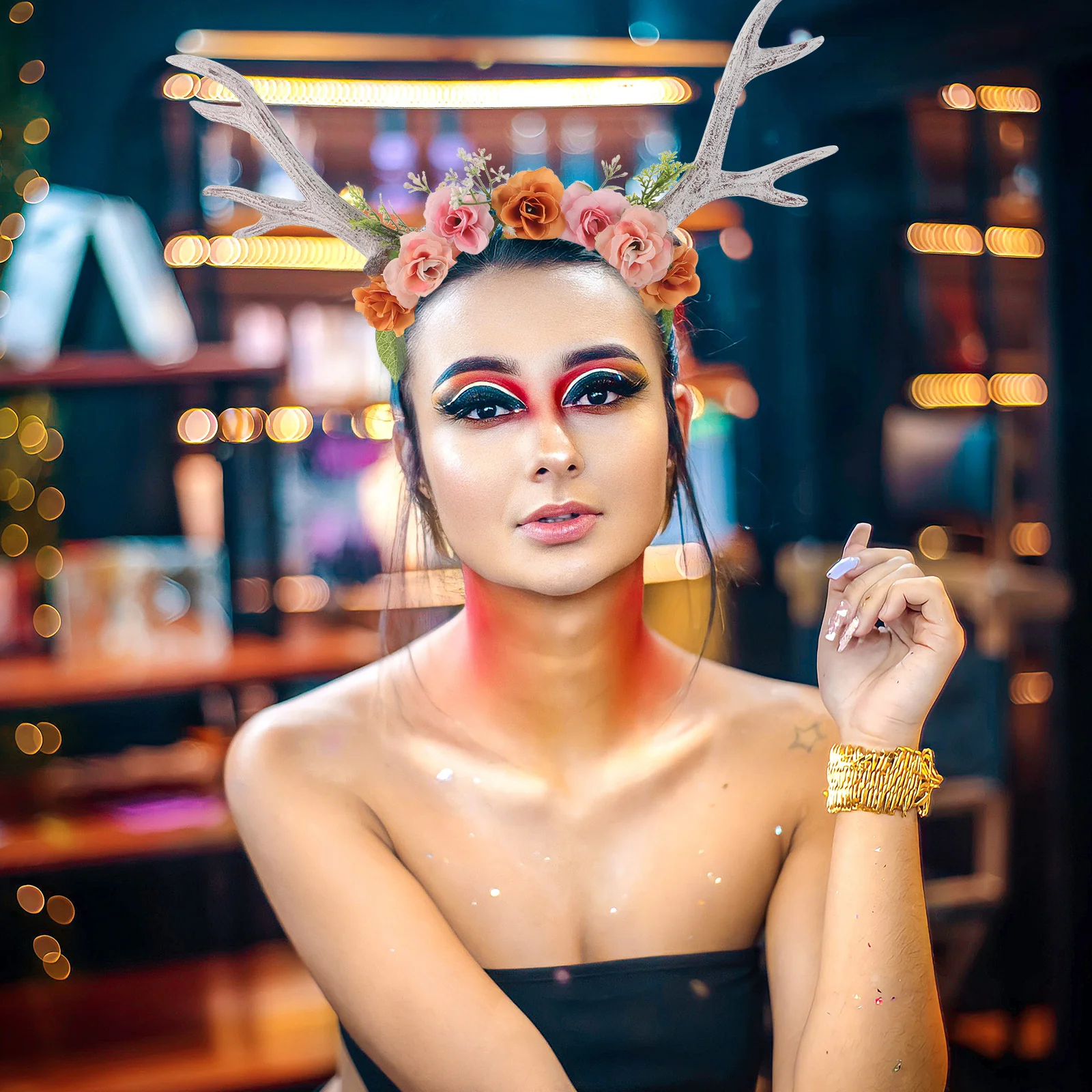 

Antler Headband Deer Antlers Costume Props Cosplay Headpiece Christmas Accessories Decor