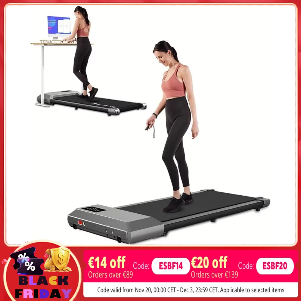 Cinta de correr portátil 2 en 1 para el hogar con pantalla LED de control remoto, capacidad de peso de 300 Ibs