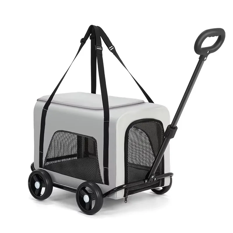 

Small Metal Pet Stroller for Dogs Teddy Baby & Travel Dog Stroller Cross-Border Lightweight Foldable 3mm Thick