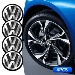 4pcs 56mm Car Wheel Center Hub Cap Badge Emblem Decal Wheel Sticker For Volkswagen GOLF Polo Tiguan VW TOURAN CADDY PASSAT