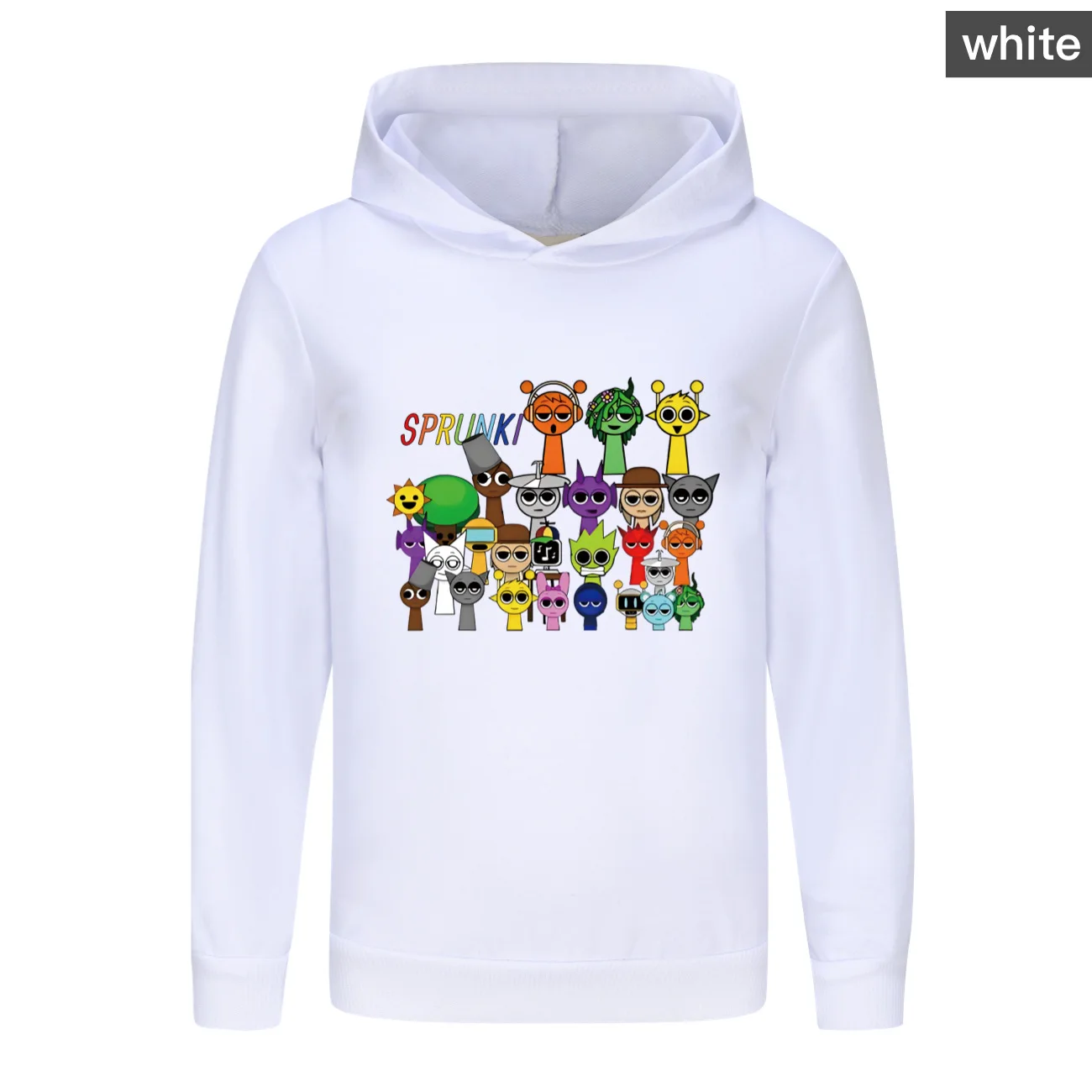 Sprunki Girl Sweatshirts Spring Children Game Incredibox Hoodies Cartoon Casual Long Sleeves T-shirt Jacket Toddler Kids Clothes