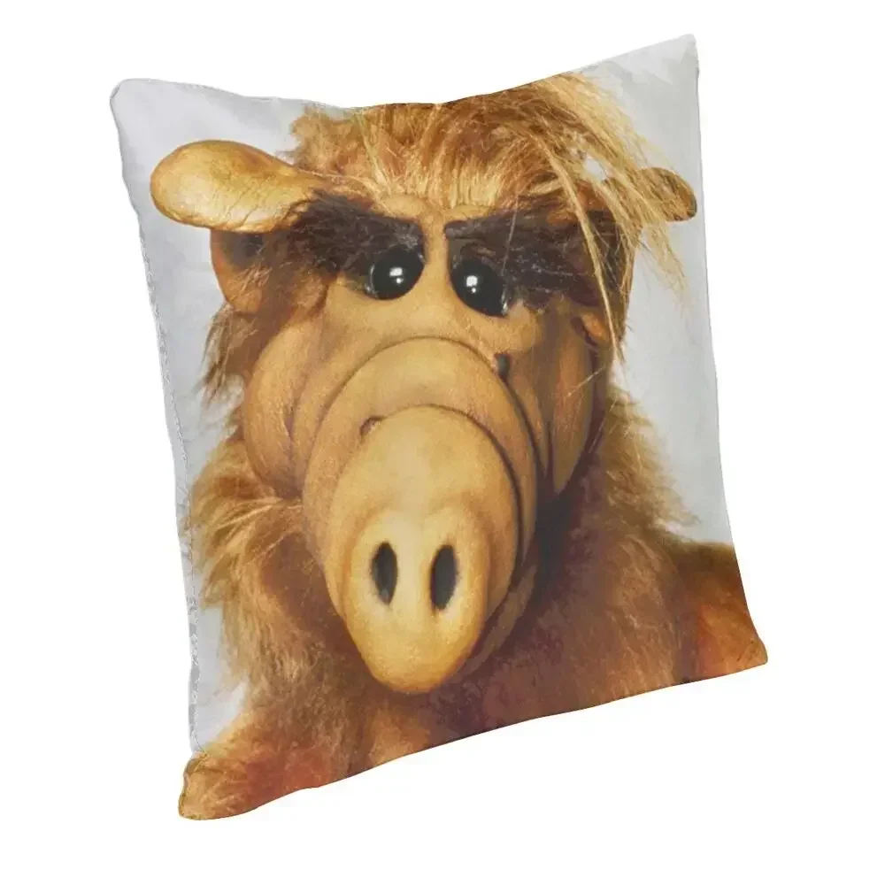 Cute Alf Meme Throw Pillow Case Home Decor Custom Square Alien Life Form Sci Fi Tv Show Cushion Cover 40x40 Pillowcover for Sofa