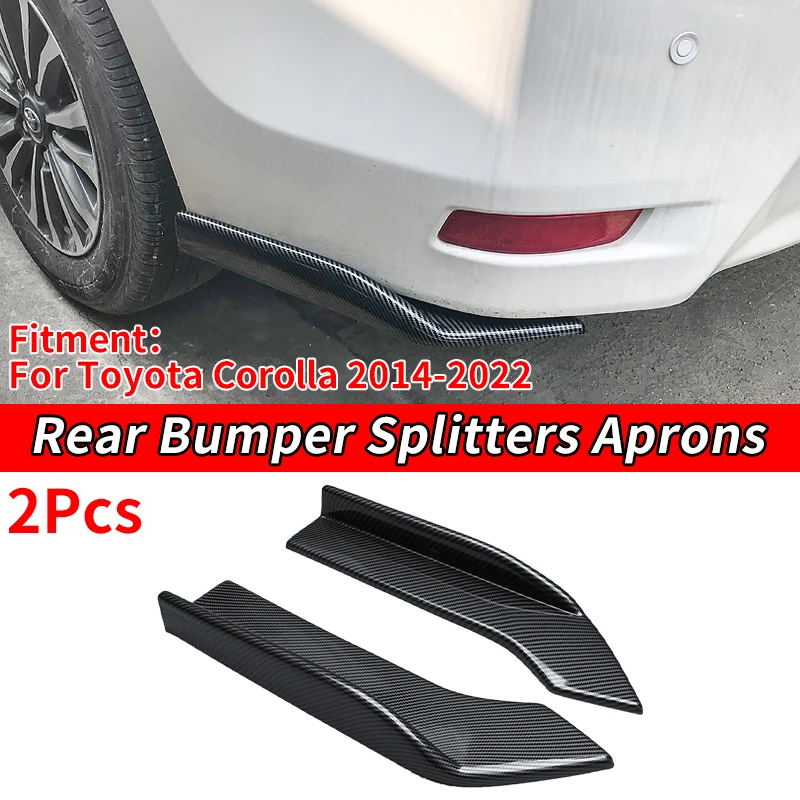 

Car Rear Bumper Splitters Aprons Trunk Lip Wrap Angle Spoiler Canard Wing Diffuser Protector ABS For Toyota Corolla 2014-2022