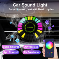 RGB LED Rhythm Light for Car Interior Decoration APP Control Music Pickup Lamp Car Air Freshener Ambient Light Air Outle