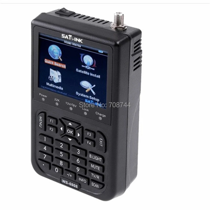 WS-6908 Original Satlink 3.5 LCD DVB-S FTA Digital Satellite Signal WS 6908 Satellite Finder Meter