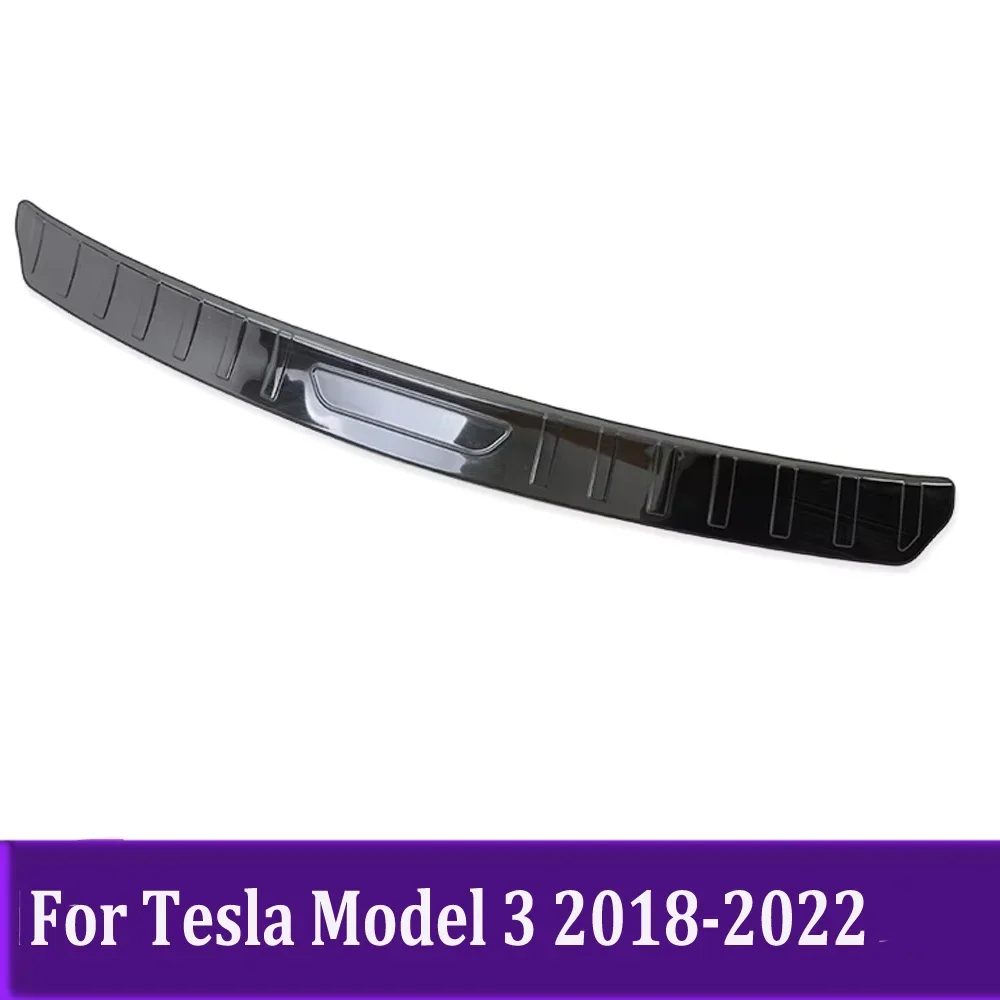 

Внешняя защитная накладка на задний бампер для Tesla Model 3 2018 2019 2020 2021 2022, накладка на багажник, аксессуары