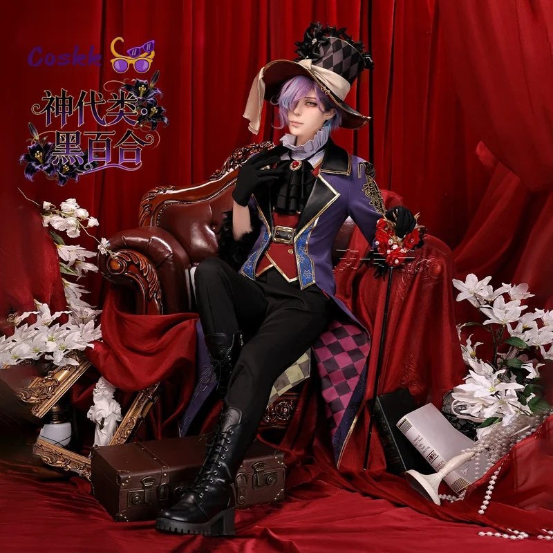 Newly Kamishiro Rui Cosplay costume Halloween Christmas Role S-3XL Plus Size Costume And Hat Black