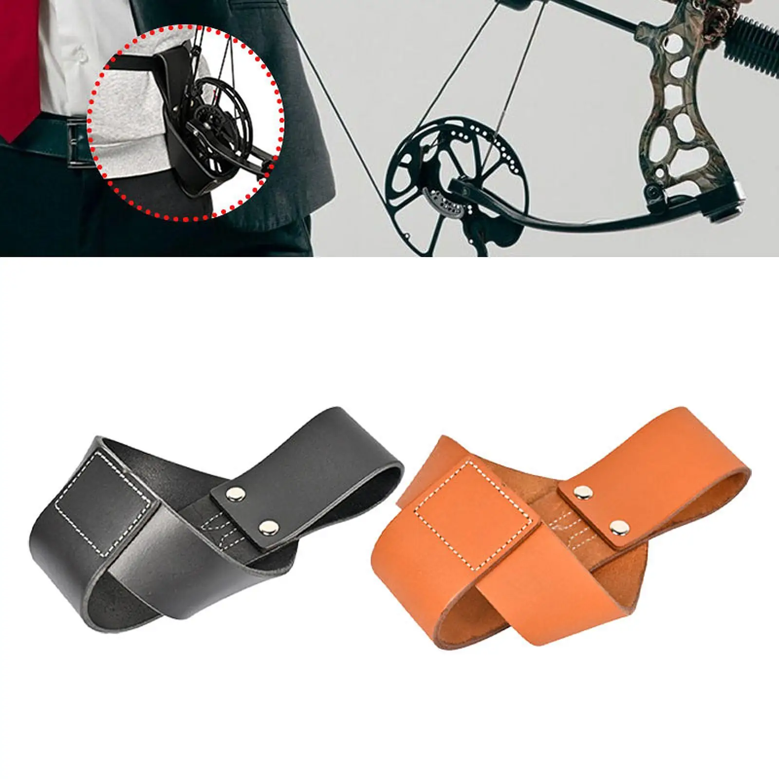 support-de-ceinture-portable-en-cuir-pu-pour-arc-compose-support-de-ceinture-pour-tir-a-l'arc-support-de-taille-pour-adultes-pratique-et-entrainement