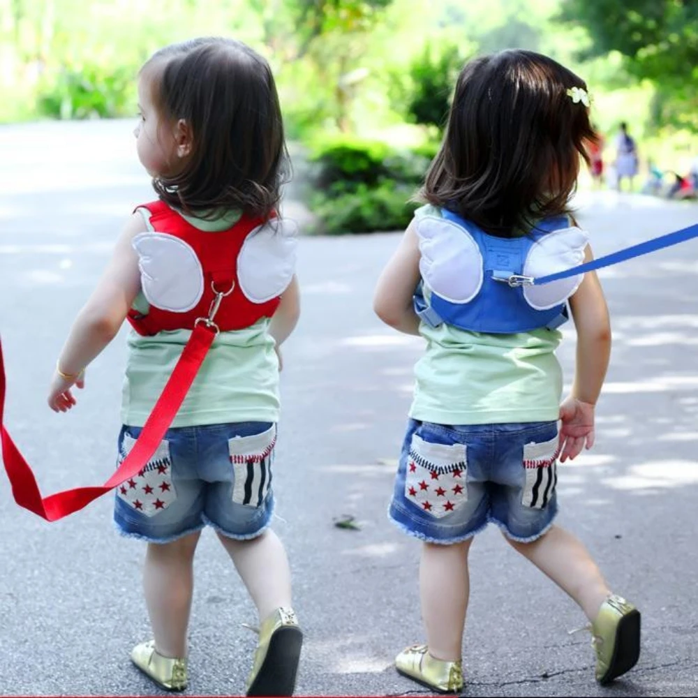 Child Safety Leash Cartoon Protable Breathable Belt Adjustable Angel Wing Toddler Leash Anti Lost Outdoor Baby Walking Harness