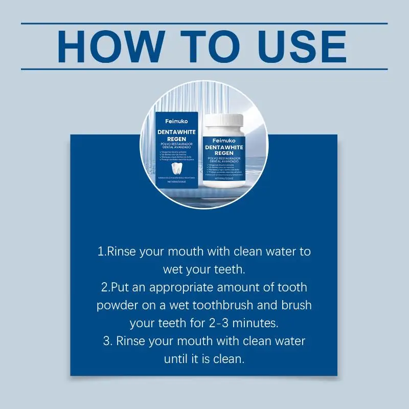 Whitening Tooth Powder Daily Clean Support Against Surface Stains Refreshes Mouth Long Lasting Shiny Teeth Effect