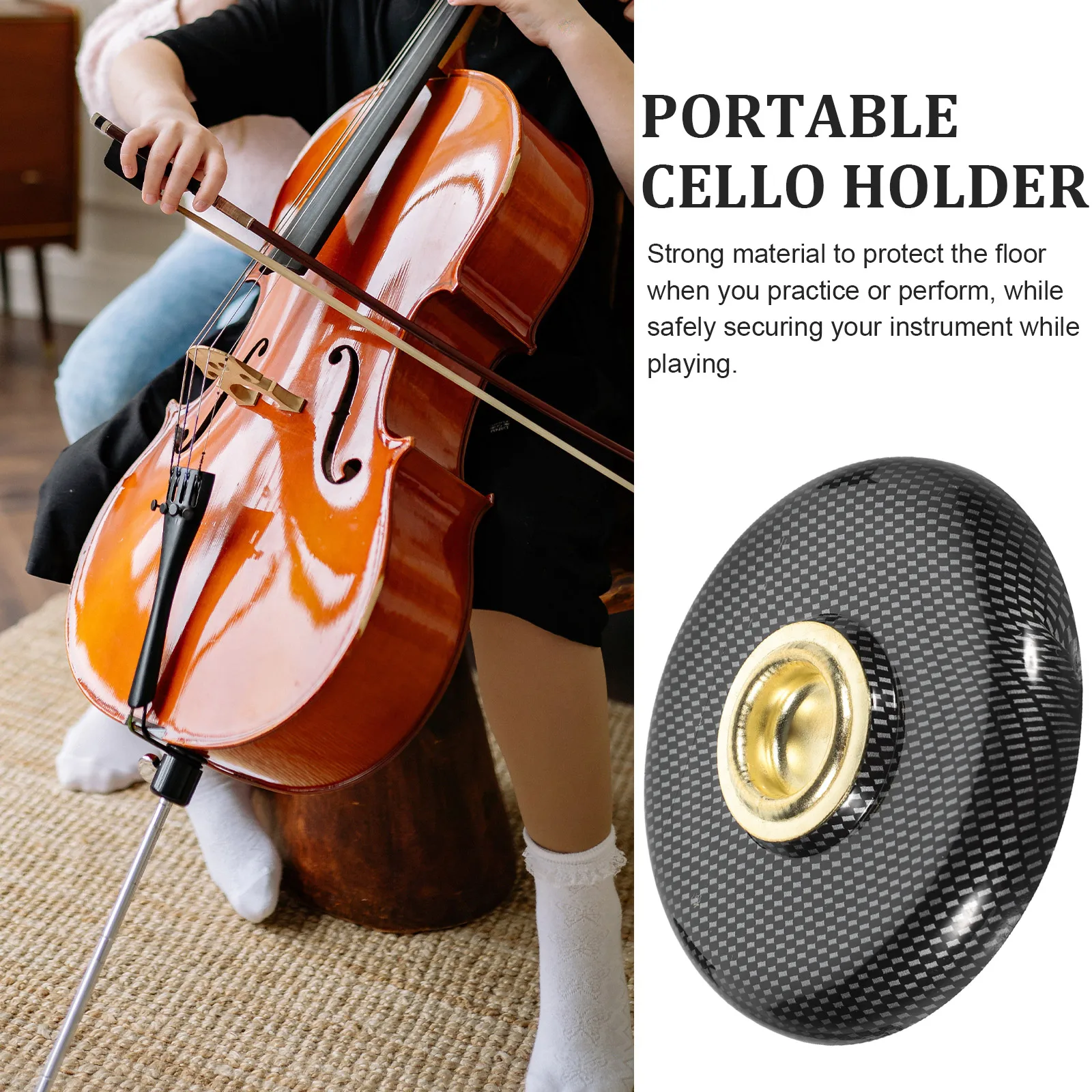 

Non-slip Mat Cello Floor Protector Portable Endpin Rubber Accessories Instrument