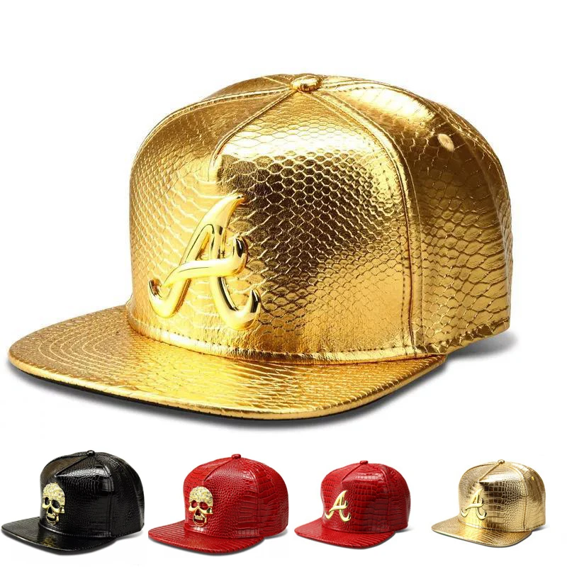 Doitbest Metal Brand male Baseball Cap hip-hop cap leather Skull Dollar Europe female Snapback Hats gorras for Men Women