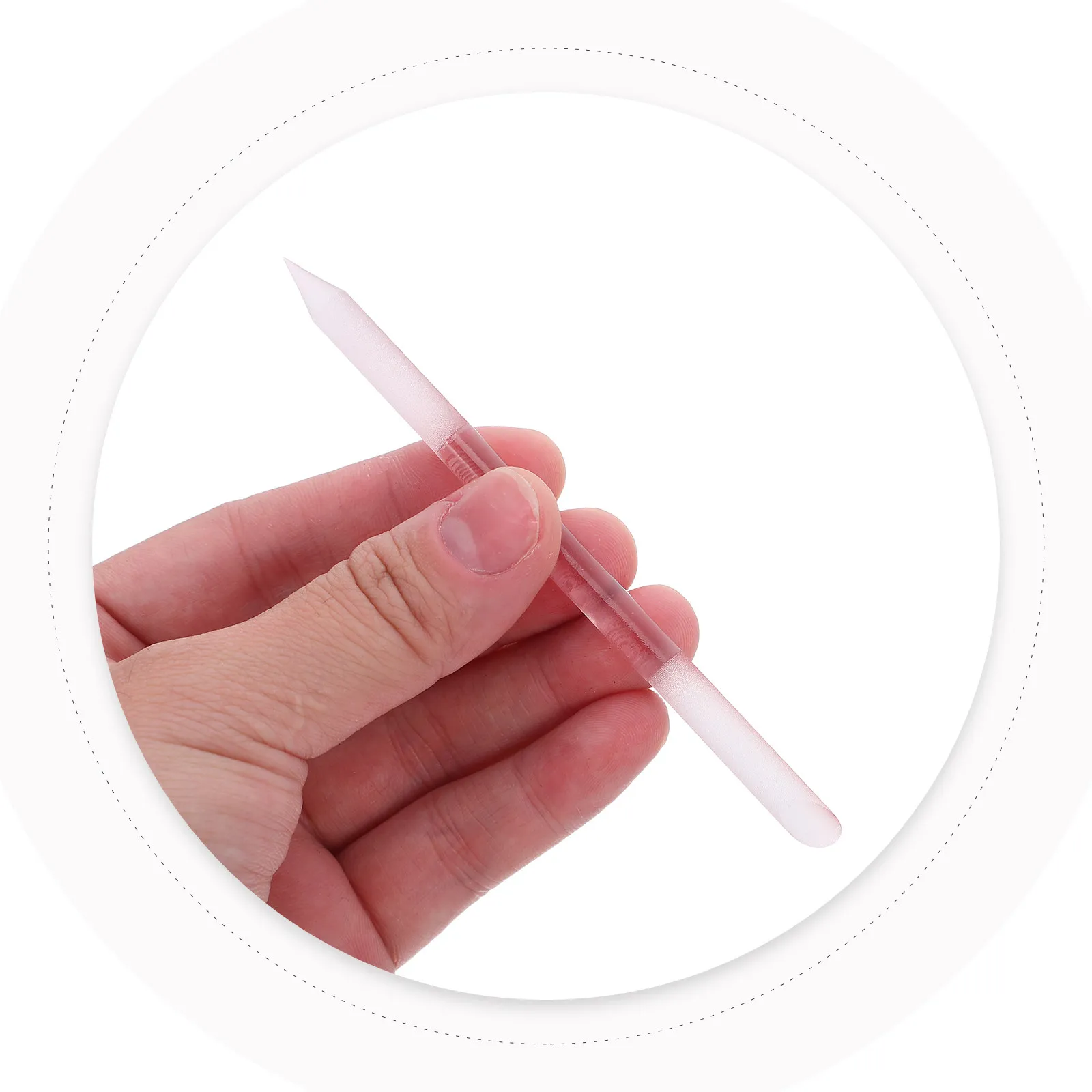 4Pcs Glass Nail Buffer Block Dual-Ended Precision Cuticle Pusher Nano Glass File Smooth Buffing Manicure Tool for Natural Nail