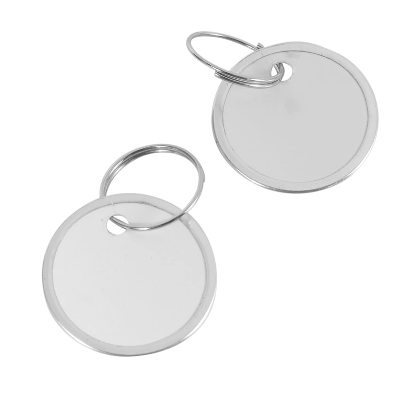 Metal Rim Tags Key Tags Round Paper Tags With Metal Rings White Label For Car Keys And Door Keys (1000)