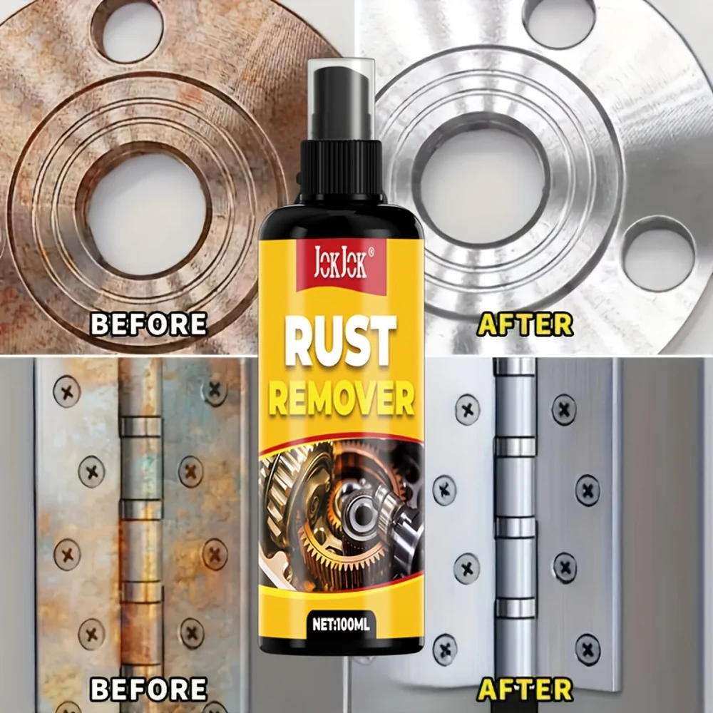 JOKJOK Heavy-Duty Rust Remover Spray - Fast-Acting Rust Converter & Polish, Noresidue Formula for Metal Surfaces, Wheels, Doors,