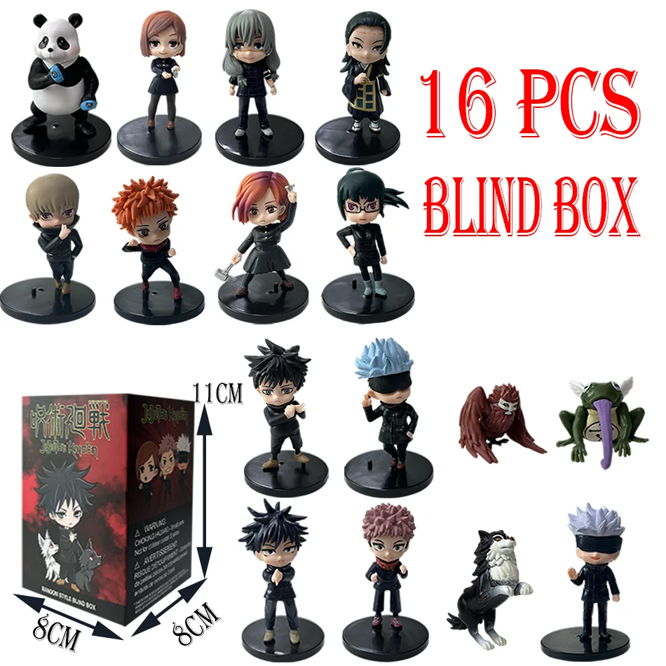 

Jujutsu Kaisen 9cm Figure Q Version Satoru Gojo Itadori Yuji Nobara Megumi Collection Character Ornaments birthday gift