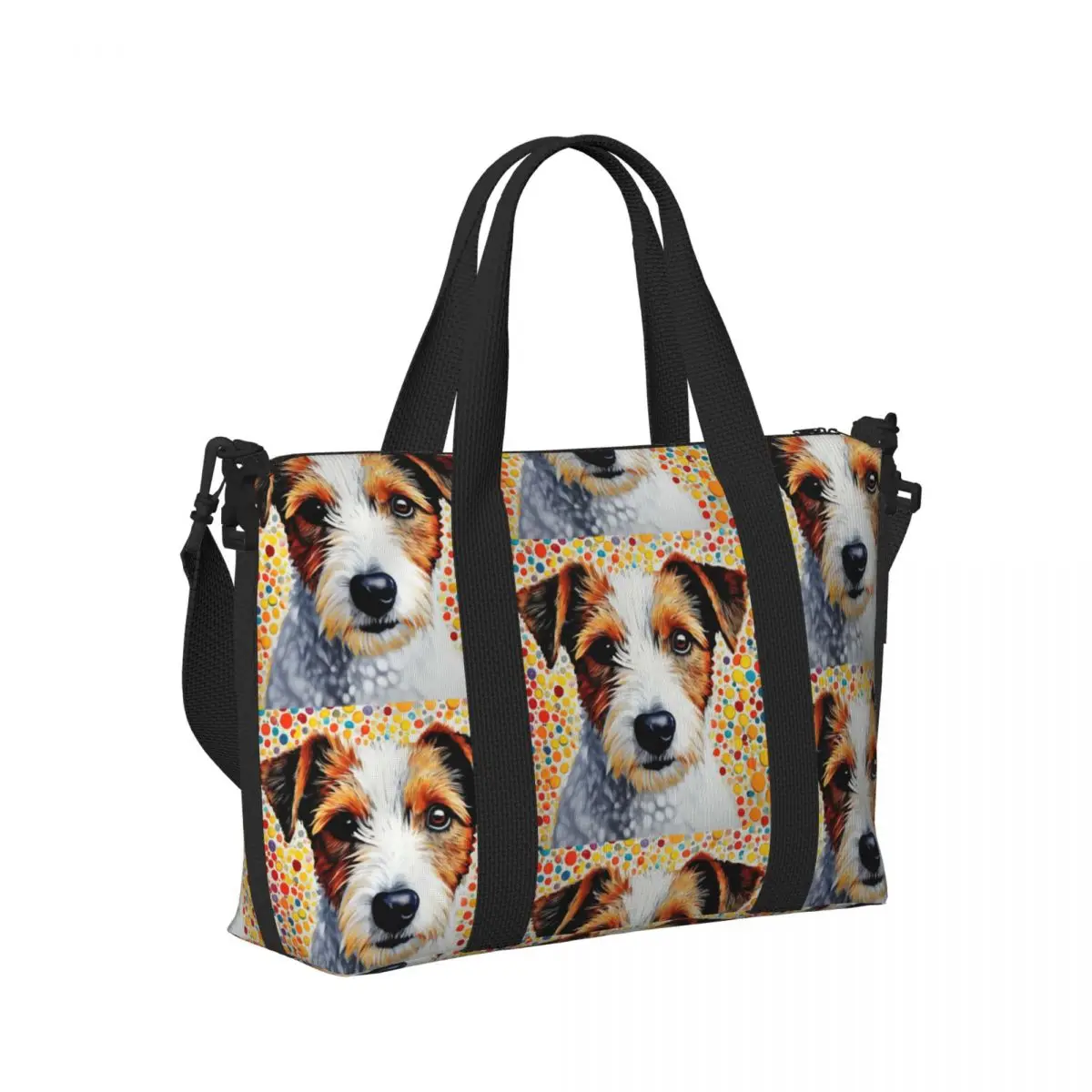 

Dog Jack Russell Terrier Beach Travel Bag Large Capacity Tote Bags for Gym Yoga Women Shopping Duffle Shoulder Bag