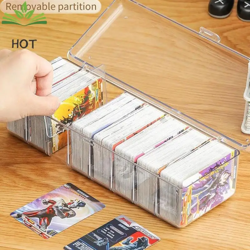 Transparent Hot Trading Card Deck Box Large Capacity Container Card Organizer Storage Collectible Game Card Cases