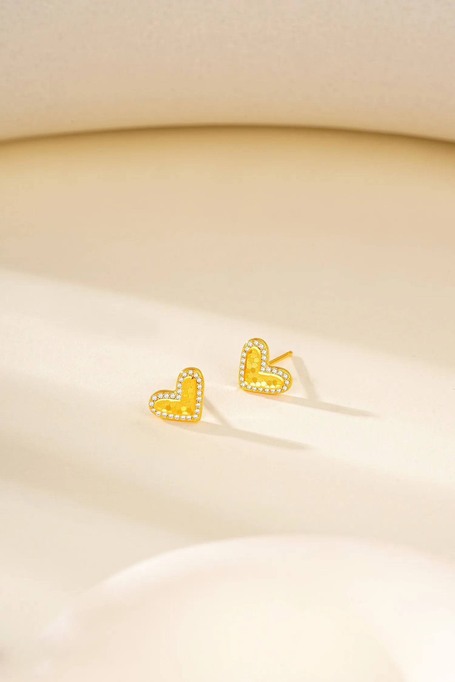 أقراط Lium Gems من الذهب عيار 24 قيراط من الفضة الإسترليني عيار 925 للنساء |   دانيتي القلب مكعب أقراط زركونيا