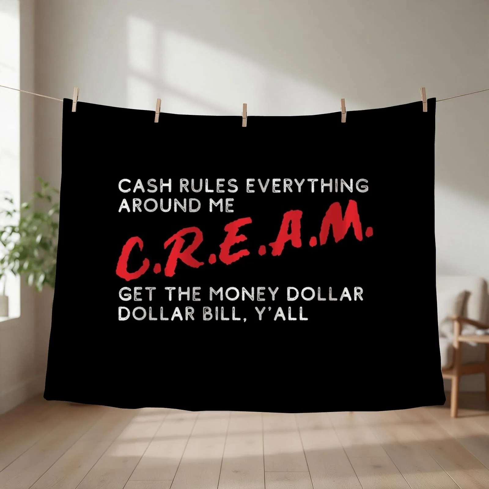 CREAM cash rules everything around me Throw Blanket Thermal decorative cosplay anime For Baby Blankets