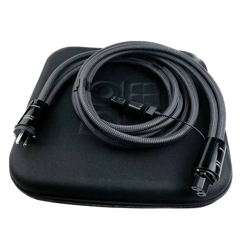 

Hi-end Dragon Source Low Current C13 C19 AC Power Cable PSS Silver HiFi Audio Power Cord US & EU Schuko Plug
