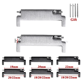 1 Pair Watch Strap Adapter 18mm To 20mm 22mm,20mm To 18/20/22mm,22mm To 22mm Quick Release Pins Connectors WatchBand Accessories 1