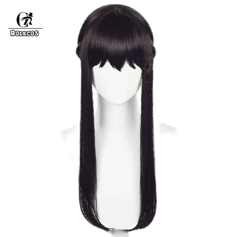 

ROLECOS Anime Yor Forger Cosplay Wig Yor Forger Cosplay Wig Killer Assassin Black Long Heat Resistant Synthetic Hair