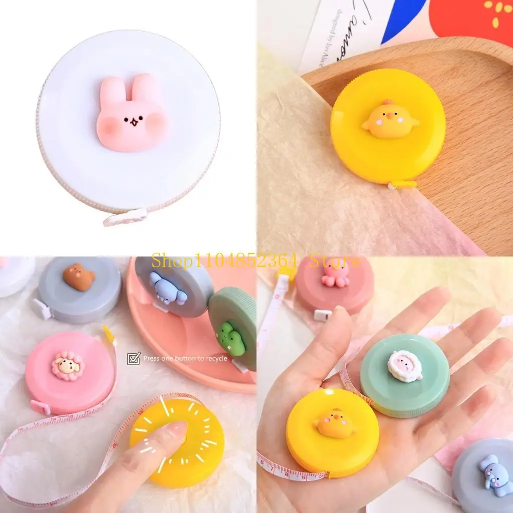 

652f Выдвижной милая рулетка 150 см/60 дюймов Tail Tail Tape Small Sewing Измерение правителя
