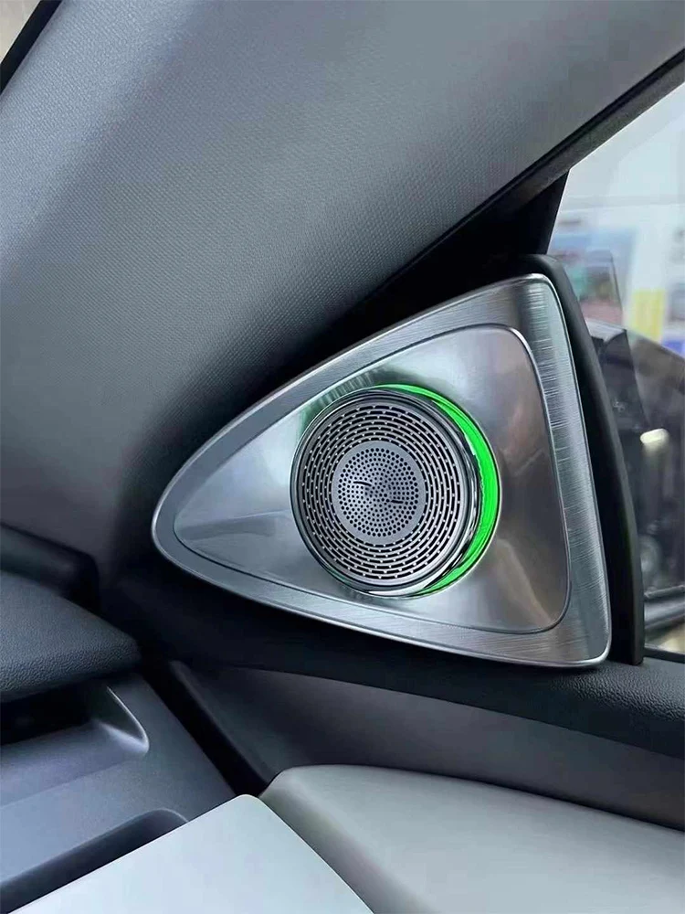 Applicable to Tesla rotary tweeter LED luminous tweeter 3D rotary car horn model3 modelY accessories