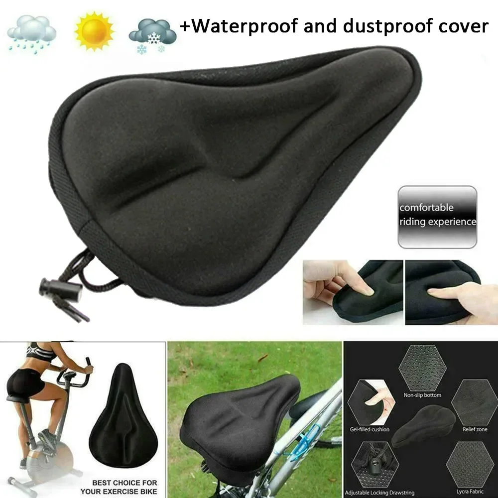 

Sponge Soft Thickened Bicycle Seat Breathable Bicycle Saddle Seat Cover Mountain Bike Cycling Pad Cushion
