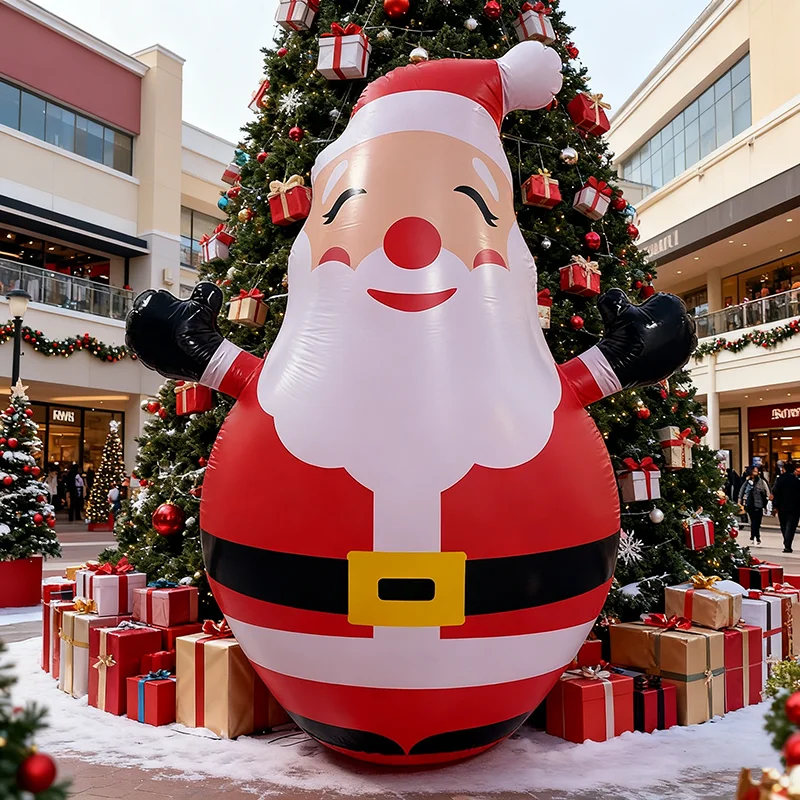 Inflatable Santa Claus Tumbler Suitable for Christmas, Inflatable Christmas Snowman Made of Pvc, Inflatable Model, Outdoor Yard Decoration Inflatable