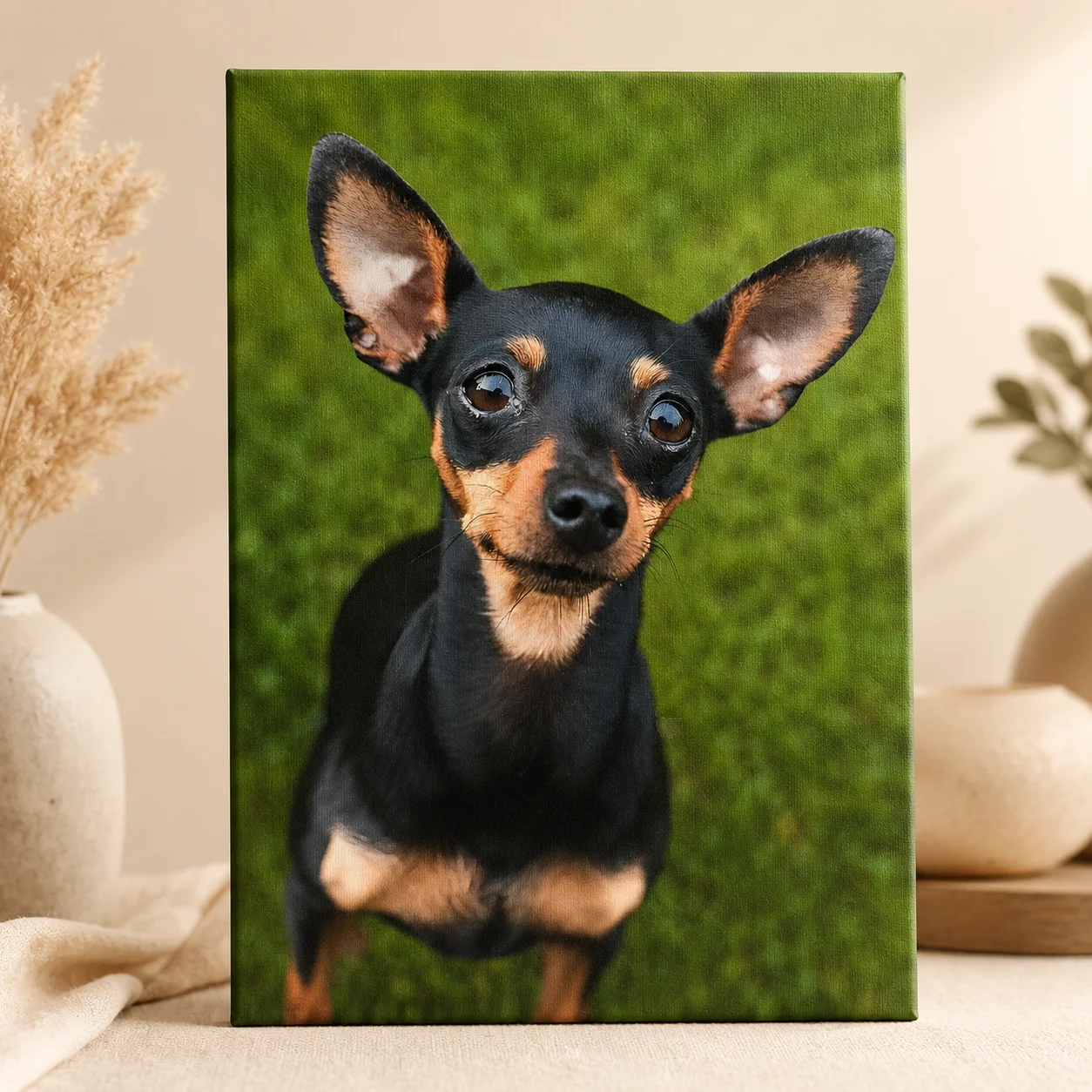 Custom Canvas Prints Dog Photo Poster - Personalized Wall Art Decor for Family Life Pet Anime Birthdays Weddings Scenery