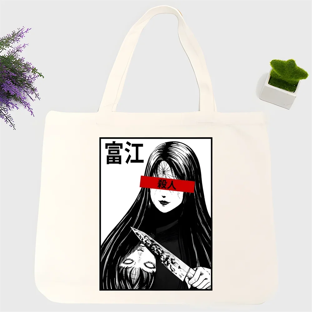 Junji Ito Tomie Shintaro Kago Horror Cartoon Japan Manga New Female Handbags Hot Fashion Handbag  Bag Tote Ladies  Shopping Bags