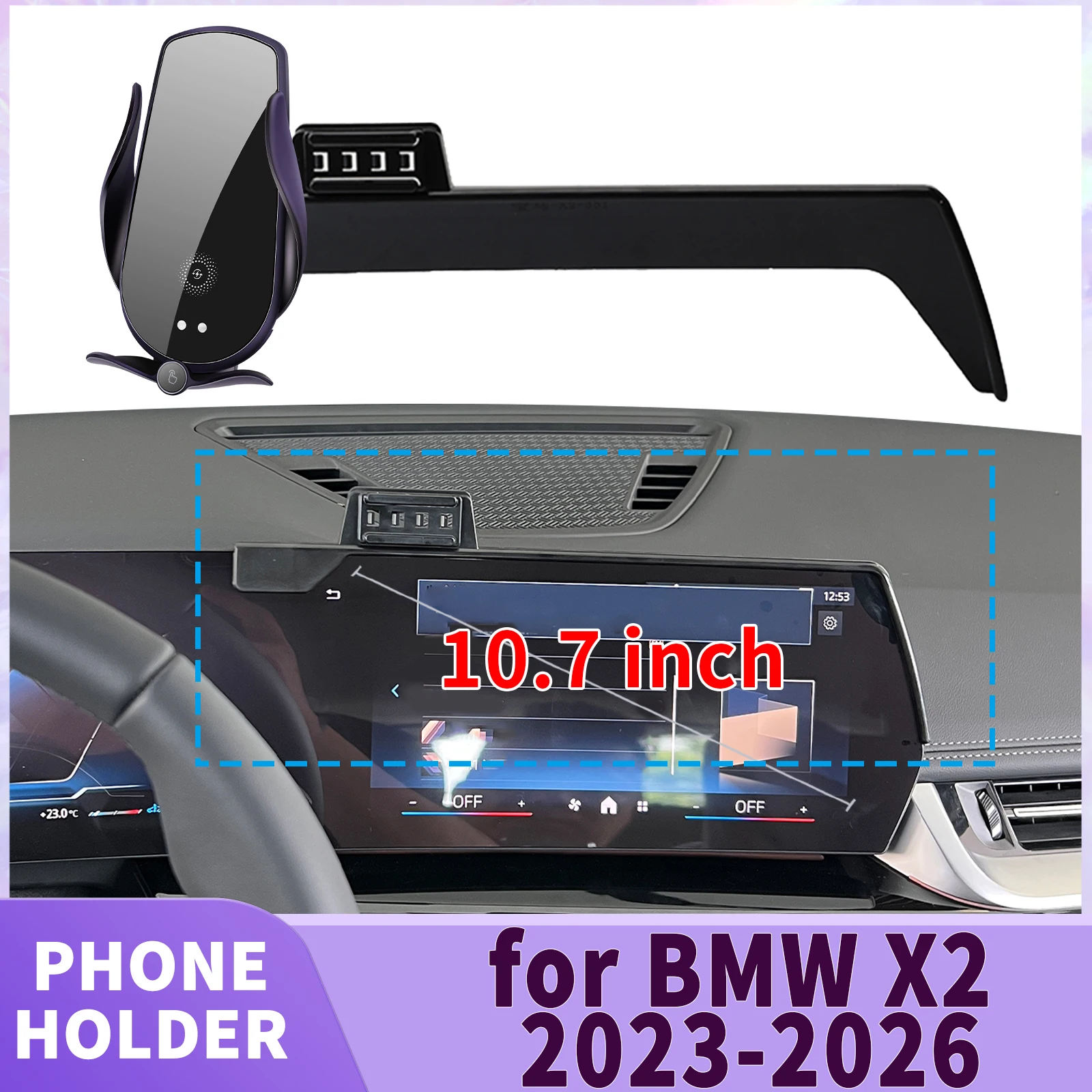 

fit for BMW X2 2023 2024 2025 2026 ix2 Screen Base Phone Holder Mount ​​ Secure Clip Car​​ accessoires