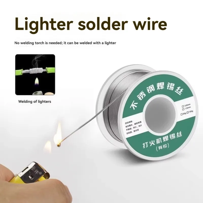 AB34-Solder Wire For Welding, 0.8Mm Tin-Lead Alloy, 20G Roll, Ideal For Stainless Steel And Aluminum Applications