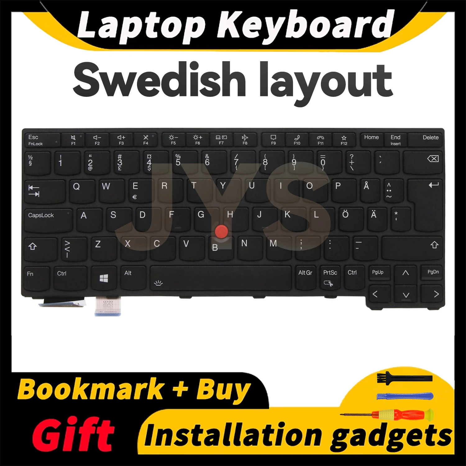 

Suitable for Lenovo ThinkPad X13 Gen3/L13 Gen3 Gen4 Gen5/L13 Yoga Gen3 laptops replace keyboards with backlit Swedish layout