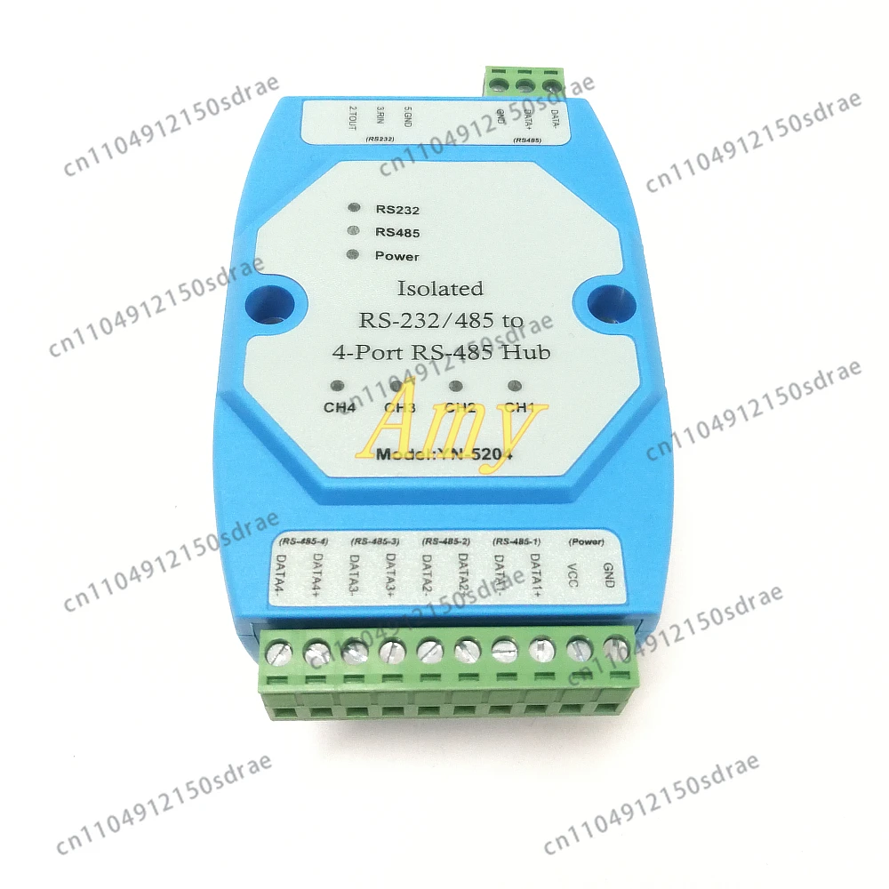 Isolated bidirectional 4 port four port RS485 hub hub repeater distributor UT5204