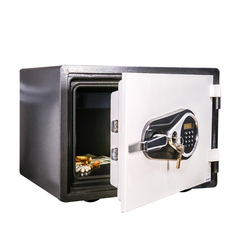 Metal Home Money Commercial Fireproof Double Coded Safe Vault Double Key Safe Digital Security Box Waterproof and Fireproof Safe