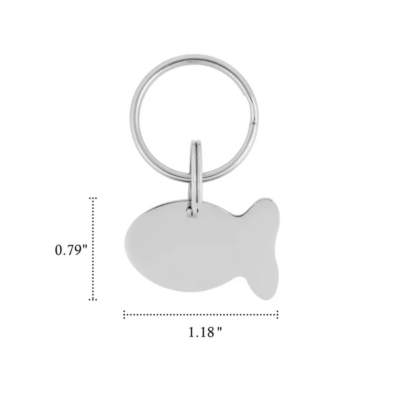 Free Custom Engraved Cat ID Tag Cute Fish Shape Kitten Cats Nameplate Anti-lost Pet Tags For Cat Collar Necklace Pet Accessories - view 6