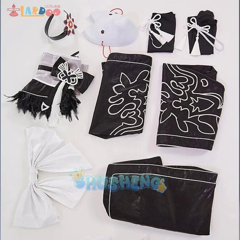 NieR:Automata 2B Cosplay Kimono YoRHa N ° 2 tipo B disfraz de Halloween para mujer, conjunto completo