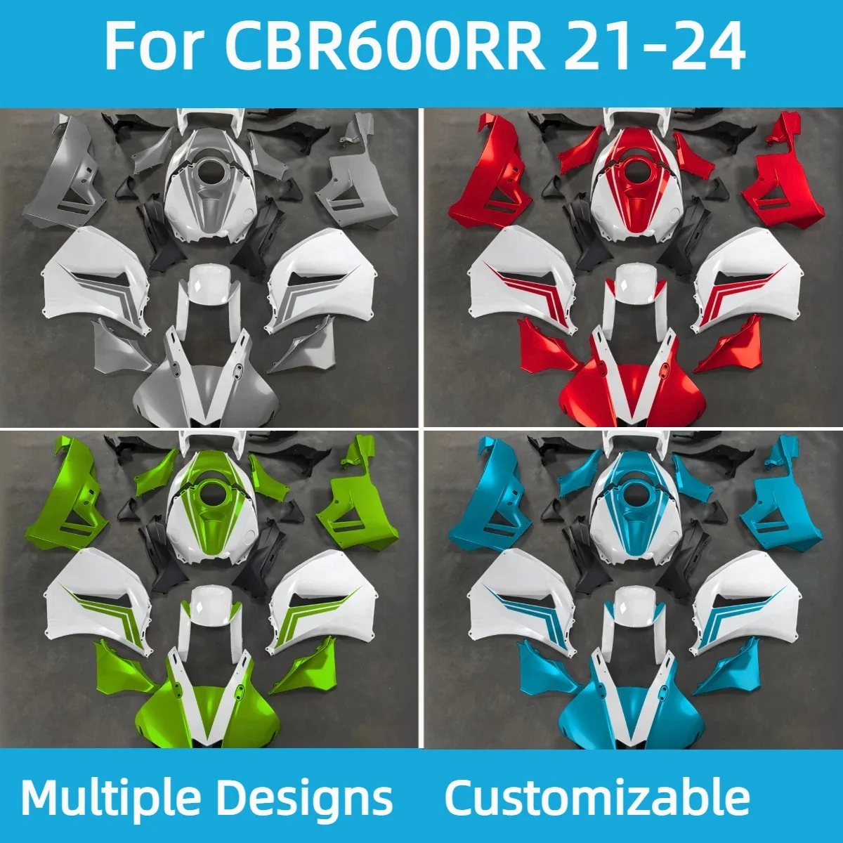 

Комплект обтекателей Prime для HONDA CBR 600RR 2021-2024, неоригинальные литые обтекатели для мотоцикла CBR600RR 21-24